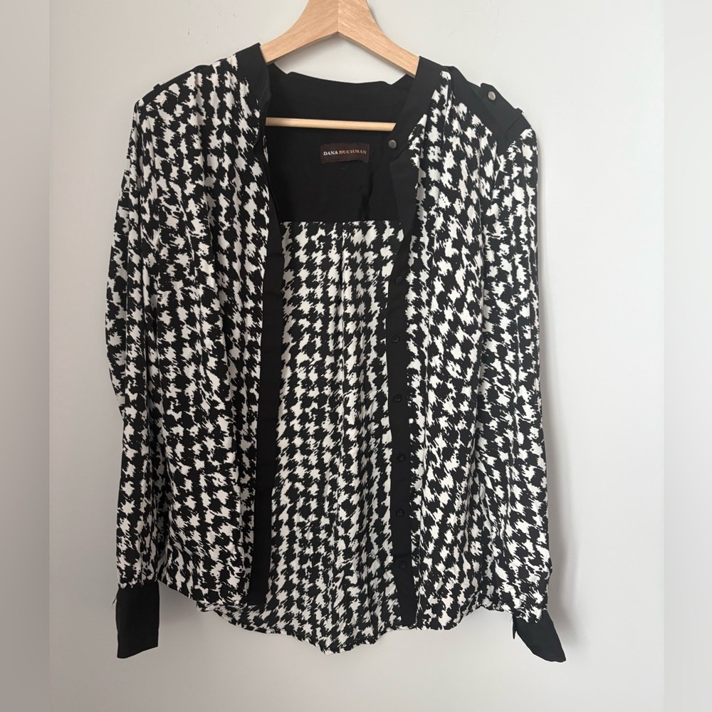 Women’s Dana Buchman Black and White Top Size Large (L)
